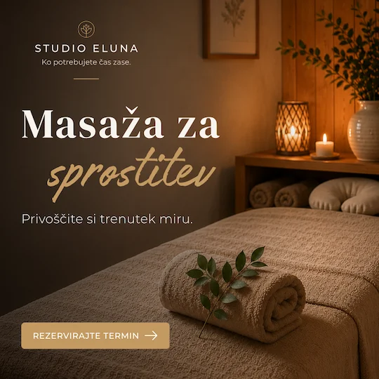 Primer Facebook in Instagram objave za wellness masažo.